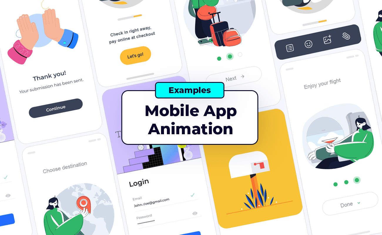 10 Mobile Apps Animation Examples to Fire Up Your Creativity